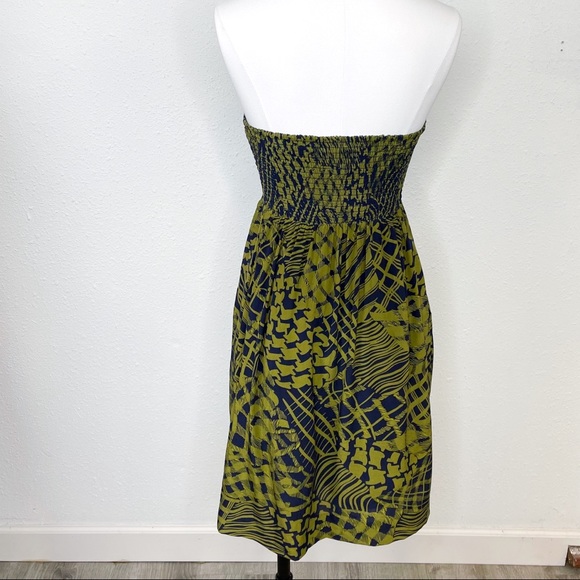 Maple Anthropologie Size 8 Silk Strapless Dress - Picture 3 of 8